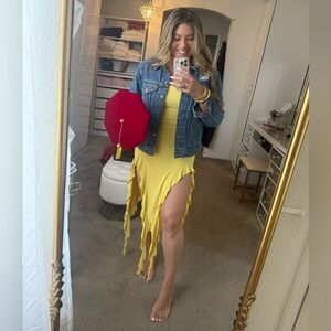 Yellow Strapless Maxi Dress